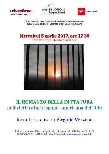 Il romanzo della dittatura nella letteratura ispano-americana del '900 - in Biblioteca mercoledì 5 aprile Il romanzo della dittatura nella letteratura ispano-americana del '900 - in Biblioteca mercoledì 5 aprile