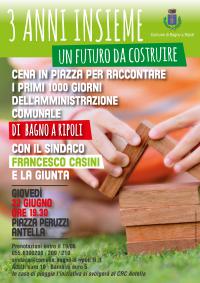 A cena con sindaco e giunta per fare il punto sui primi tre anni di mandato